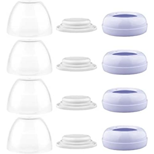 Maymom Dome Caps, Screw Rings, Sealing Discs Compatible with Avent Natural Bottles, PP Bottles; No Nipple Included. Convert Avent Classic Bottle Into Natural