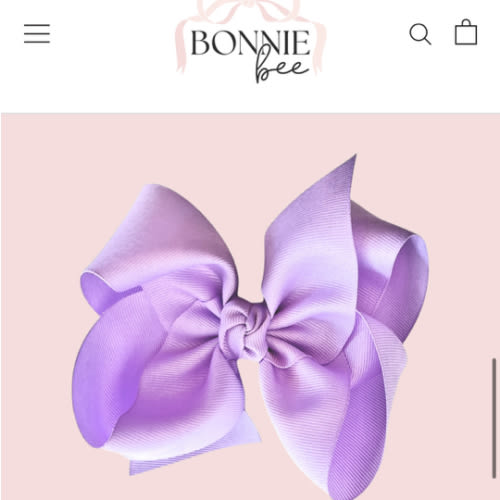 Light Orchid Grosgrain Bow