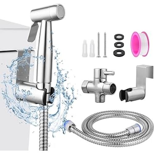 Multifunctional Handheld Bidet Spray kit, Suitable for Women's Washing, Diaper Cleaning, Baby Washing, Pet Shower etc - Easy to Install