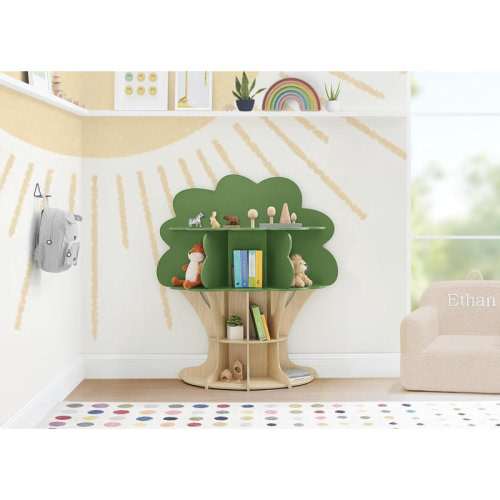 Delta Children Tree Bookcase - Greenguard Gold Certified, Fern Green/Crafted Natural & Reviews | Wayfair