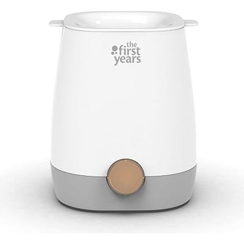 The First Years Baby Bottle Warmer and Sterilizer - Pacifier and Bottle Nipple Sanitizer - Feeding Baby Essentials for Formula or Breast Milk - Holds Multiple Sizes