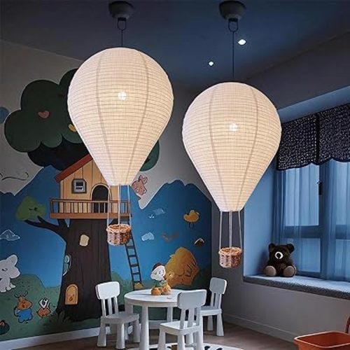etmilc 2PCS Hot air balloon decorations 16INCH Handmade Hot air balloon lamp shades Hanging lantern Suitable for Decorating Children's Rooms Corridors and Living Rooms Decorations