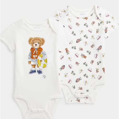 Polo Bear Cotton Bodysuit 2-Pack