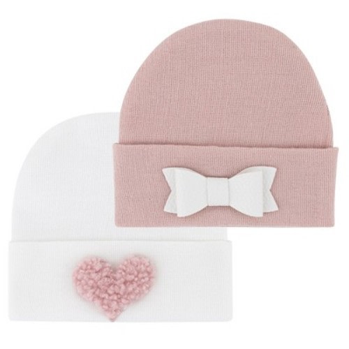 Ely's & Co. Newborn Hospital Hats 2 Packs, Color: Pink
