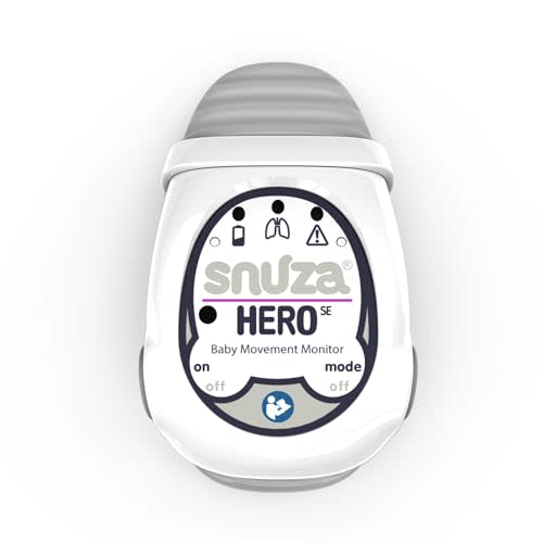 Snuza Hero Baby Monitor: Alerts When No Movement Detected, Gentle Vibration Pre-Alerts, Attaches to Nappy, No WiFi/Bluetooth, Medical Grade Material. Safer Sleep for Babies, Better Sleep for Parents.