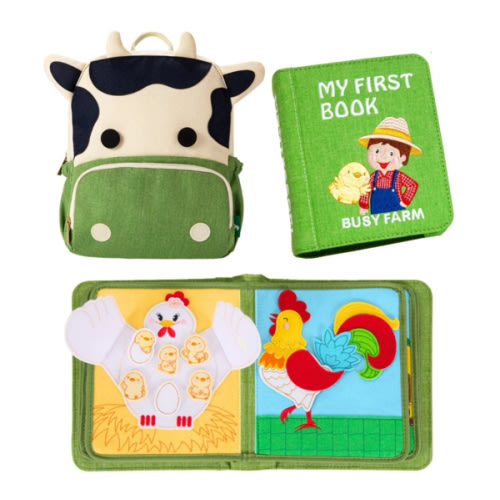 My First Book Busy Farm – Montessori Fabric Busy Book