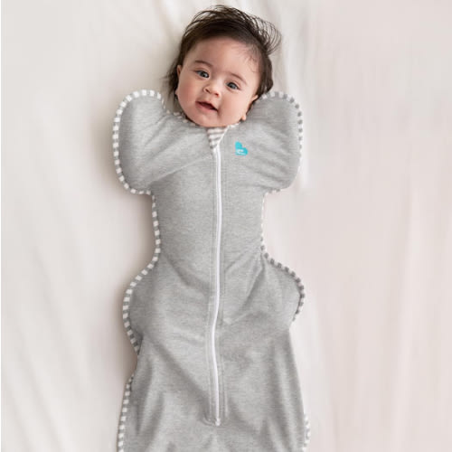 Love to Dream Swaddle UP, Baby Sleep Sack, Self-Soothing Swaddles for Newborns, Improves Sleep, Snug Fit Helps Calm Startle Reflex, New Born Essentials for Baby, 1.0 TOG, 5-8.5 lbs, Gray