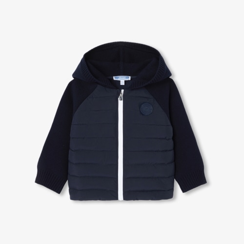 Baby boy bi-material cardigan