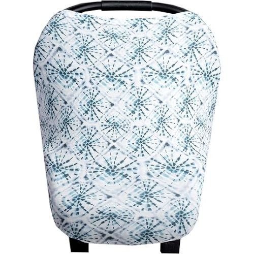 Copper Pearl Multi-Use Cover: Car Seat Covers, Nursing Cover, and Stroller Cover for Sun - Stretchy Fabric, All-Season Use, Stylish Designs, Easy Access for Moms - Indigo