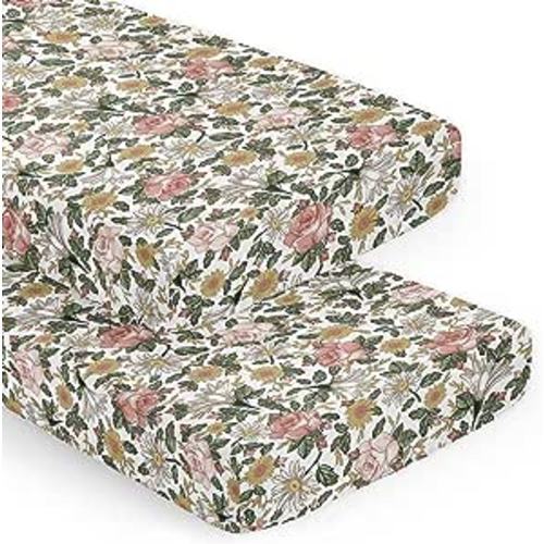 Amazon.com: Sweet Jojo Designs Blush Pink Yellow Vintage Floral Boho Girl Baby Fitted Crib Sheet Set Infant Newborn Nursery Toddler Bed Room Standard Mattress 2pc Bohemian Shabby Chic Flower Farmhouse Sage White : Baby