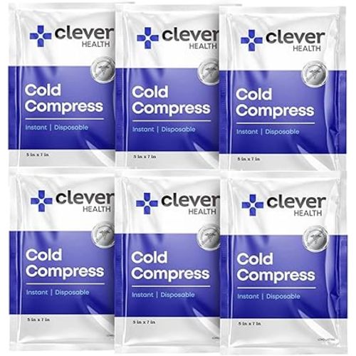 Instant Cold Pack | Disposable Ice Packs - Cold Therapy - for Injuries, Swelling, Inflammation, Muscle Strains, Sprains, Perfect for First aid Kit, Outdoor Activities, Athletes. 5x7 Inches, 6 Pack.