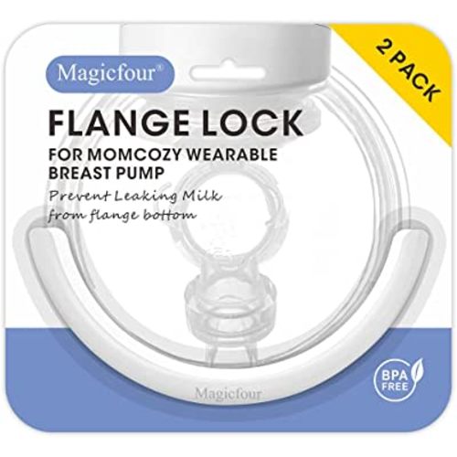 Magicfour Flange Lock Compatible with Momcozy Wearable Breast Pump 2 Pack Leak Latch for Mom Cozy Hands Free Breast Pump Accessories for Momcozy Breast Pump S12/S12 Pro/S9/S9 Pro, Prevent Leaking Milk