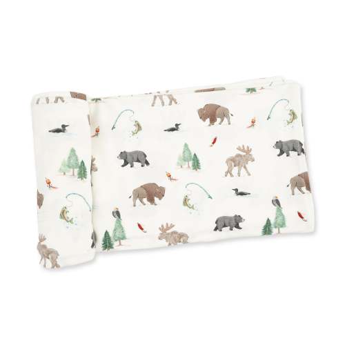 Northern Woodland Animals - Swaddle Blanket – Angel Dear