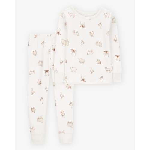 Toddler Farm Animals Print PurelySoft 2-Piece Pajamas - Ivory - Carter's | Carter's