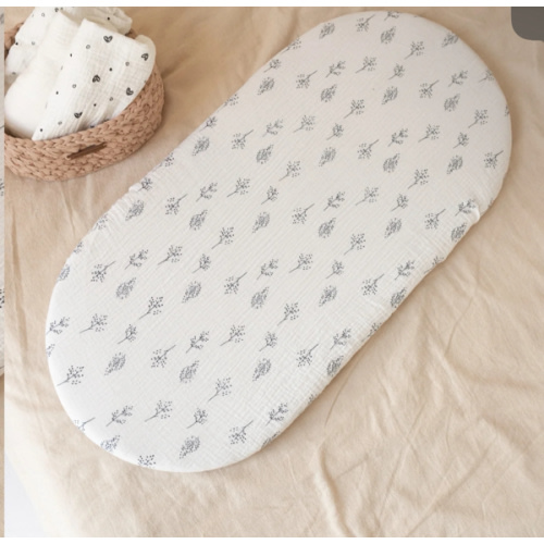 100% Muslin Cotton Fitted Sheets for Anzy Home Moses Baskets