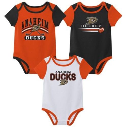 Nhl Anaheim Ducks Boys' 3pk Bodysuit - 3-6m