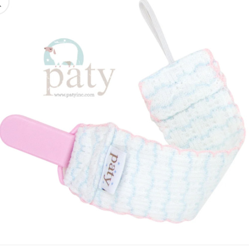 Paty Knit Pinstripe Pacifier Clips #389