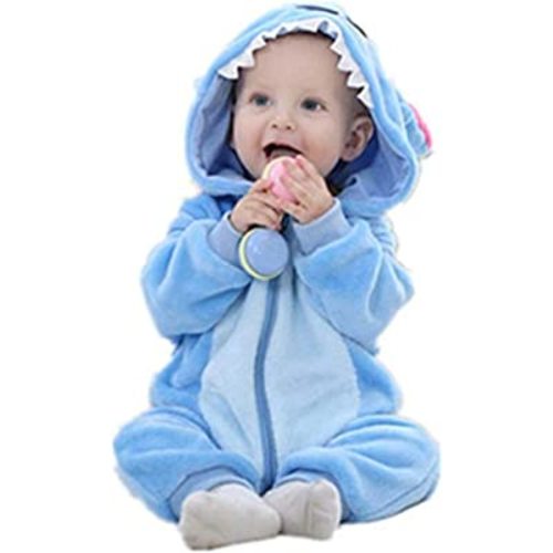Cute Unisex-Baby Animal Onesies Flannel Cartoon Romper Animal Outfits