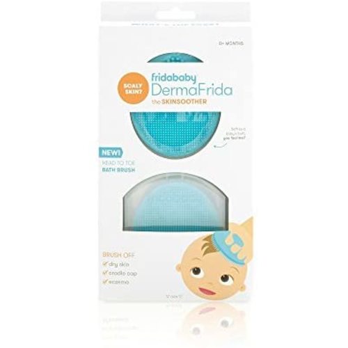 DermaFrida The SkinSoother Baby Bath Silicone Brush by Fridababy | Baby Essential for Dry Skin, Cradle Cap and Eczema (2 Pack)