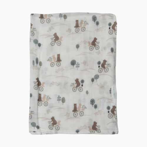 Loulou Lollipop Muslin Swaddle - Bears On Bikes