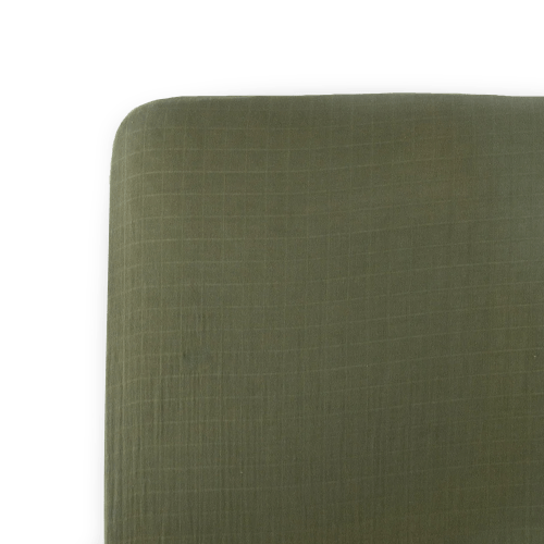 Cotton Muslin Crib Sheet - Fern