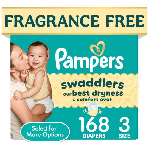 Pampers, Baby Diapers, Size 3, 168 Count, Dry & Comfortable