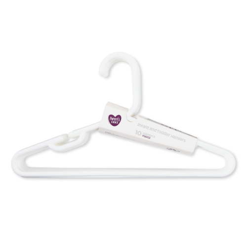 Parent’s Choice Infant & Toddler Hangers, White, 10 Count