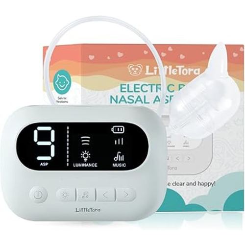 Pro Baby Nasal Aspirator - Built-in Music & Night Light - Rechargeable Nose Booger Sucker for Infants Babies Kids Toddlers - Snot Removal