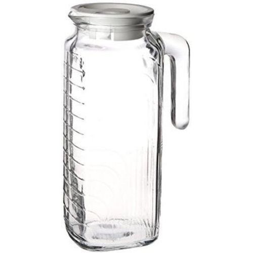 Bormioli Rocco Gelo Jug With White Lid, 41-ounce