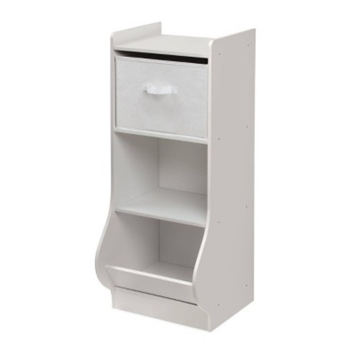 Badger Basket Upright Storage Nook with Reversible Baskets White