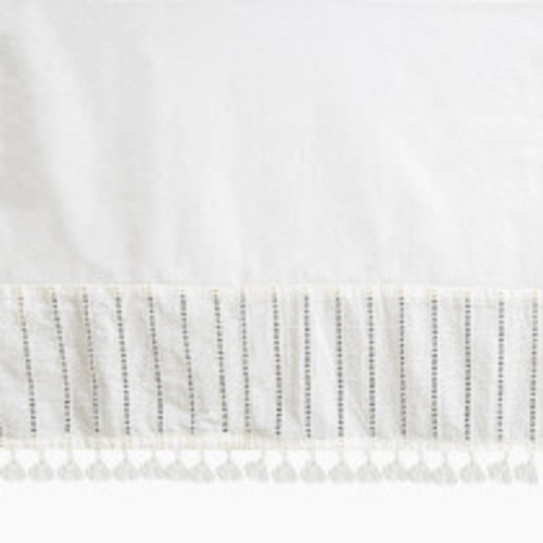Crane Baby Cotton Tassel Bedskirt - Off-White Tassel