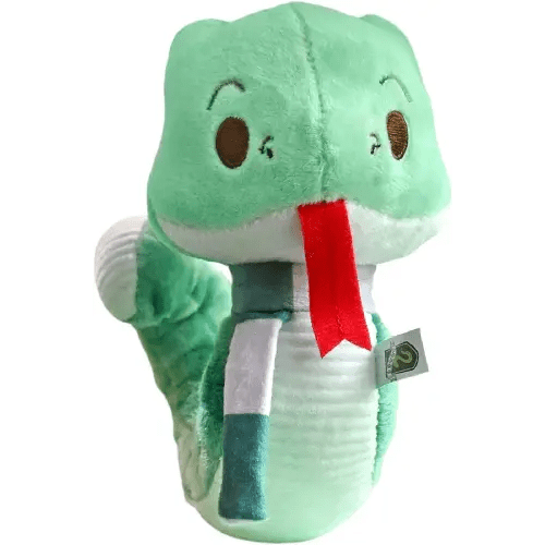 KIDS PREFERRED Harry Potter Slytherin Green Snake Plush Stuffed Animal with Embroidered Details and Green Stripped Scarf Hogwarts House Collectible for Babies, Toddlers, and Kids 6 Inches