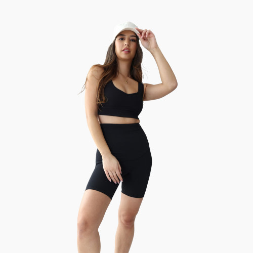 Ingrid and Isabel Postpartum Bike Short - Black, L
