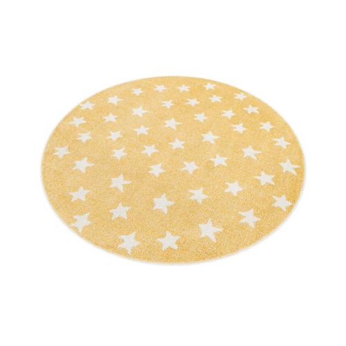 Soft Yellow 5' x 5' Whimsy Kids Round Rug | Rugs.com