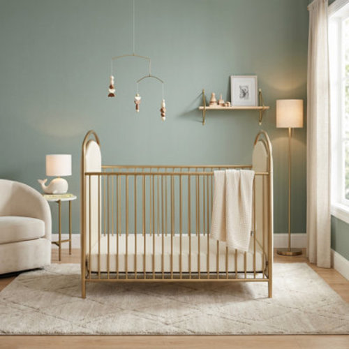 Gemma Violet Berg Lotus Upholstered Metal Crib & Reviews | Wayfair