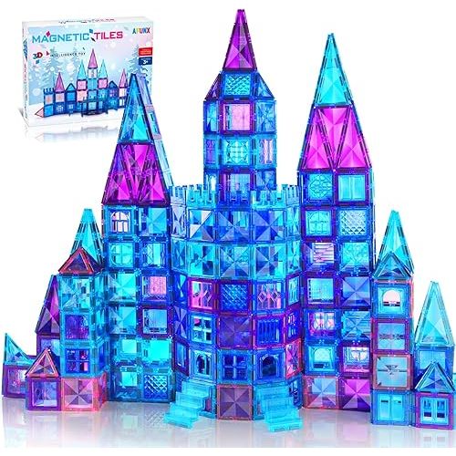 Magnetic Tiles, 116PCS Magnet Building Blocks, 3D Diamond Magnetic Blocks, Construction Stem Toys for Kids, Educational Toys for Boys Girls Ages 3 4 5 6 7 8 (116 PCS)