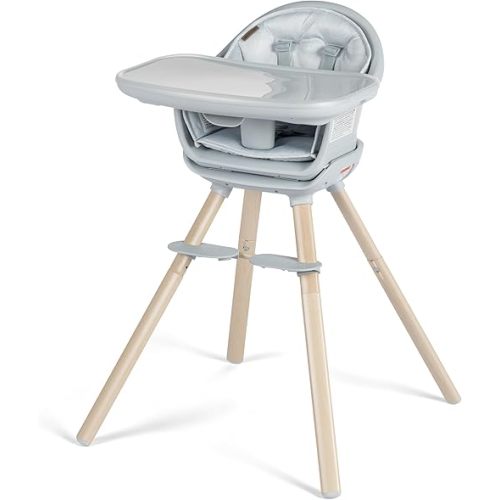 Maxi-Cosi Moa 8-in-1 High Chairs for Babies and Toddlers, Machine Washable Infant High Chair, Compact, Convertible High Chair Lightweight Design, Classic Slate
