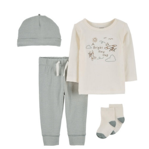 Baby 4-Piece Airplane Outfit Set
