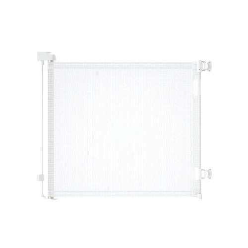 Retractable Baby Gate,Mesh Baby Gate or Mesh Dog Gate,33" Tall,Extends up to 55" Wide,Child Safety Gate for Doorways, Stairs, Hallways, Indoor/Outdoor（White,33"x55"