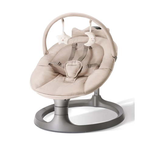 Momcozy, Baby Swing, 2-in-1 Electric, Beige, Support System