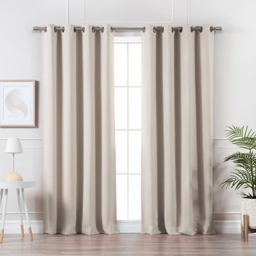 Winston Porter Sevan Solid Thermal Grommet Curtain Panels & Reviews | Wayfair