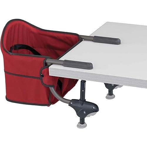 Chicco Caddy Hook-On Chair, Portable High Chair for Babies and Toddlers, for Children up to 37 lbs., Lightweight, Compact Fold | Red