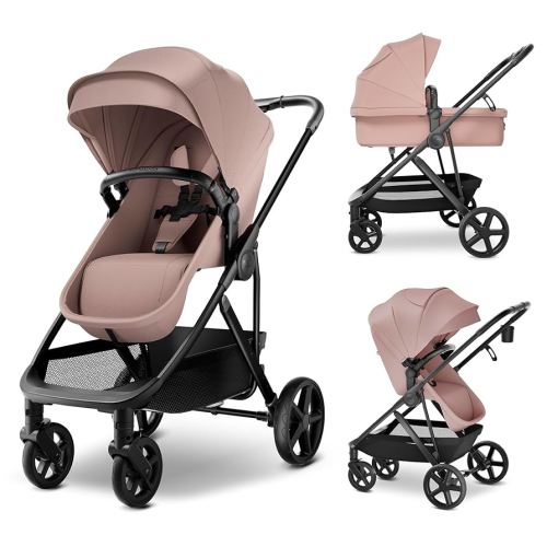 MAMA & BABY Rovee Baby Stroller, 2-in-1 Foldable Infant Stroller with Reversible Seat, UPF 50+ Canopy, All-Terrain Wheels for On-The-Go Families