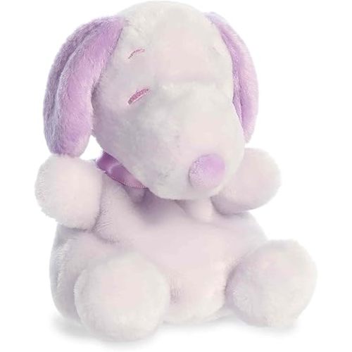 Aurora Adorable Peanuts Snoopy Palm Pals Stuffed Animal - Officially Licensed Toys For All Snoopy Fans - Fun Pastel Colors For The Spring Season - Purple 5 Inches