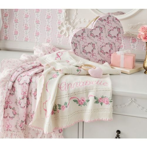 LoveShackFancy Hearts of Roses Knit Baby Gift Set