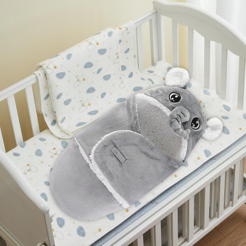 Gogusuu Clearance Newborn Baby Winter Swaddle - Soft Cozy Baby Wrap, Warm Newborn Sleeping Bag, Ideal for Winter Clearance Sales Today Deals Prime