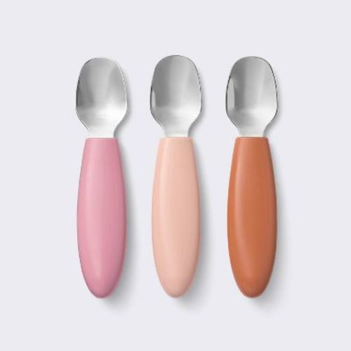Stainless Steel Spoons - 3pk - Pink/rust - Cloud Island™
