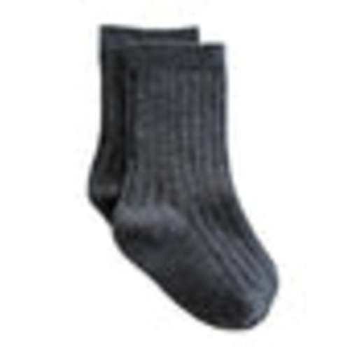 Basic Ribbed Socks, Charcoal – SpearmintLOVE