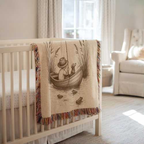 Personalized Fishing Baby Blanket Custom Fishing Baby Blanket Boys Fishing Nursery Decor Baby Shower Gift Fishing Theme Baby Blanket