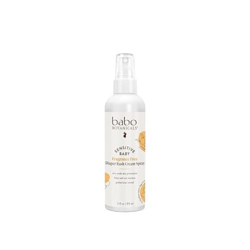Babo Botanicals Sensitive Baby Fragrance-Free Diaper Rash Cream Spray